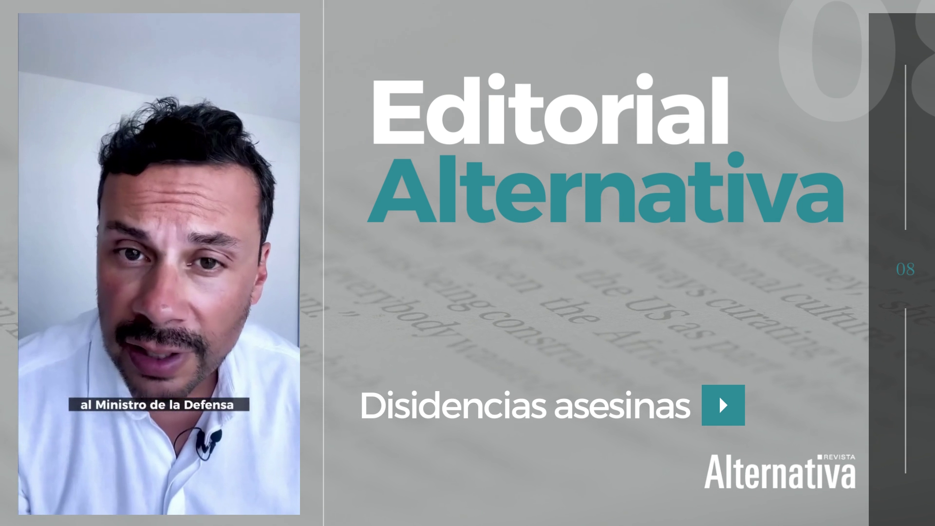 Hassan Nassar, Revista Alternativa, Editorial