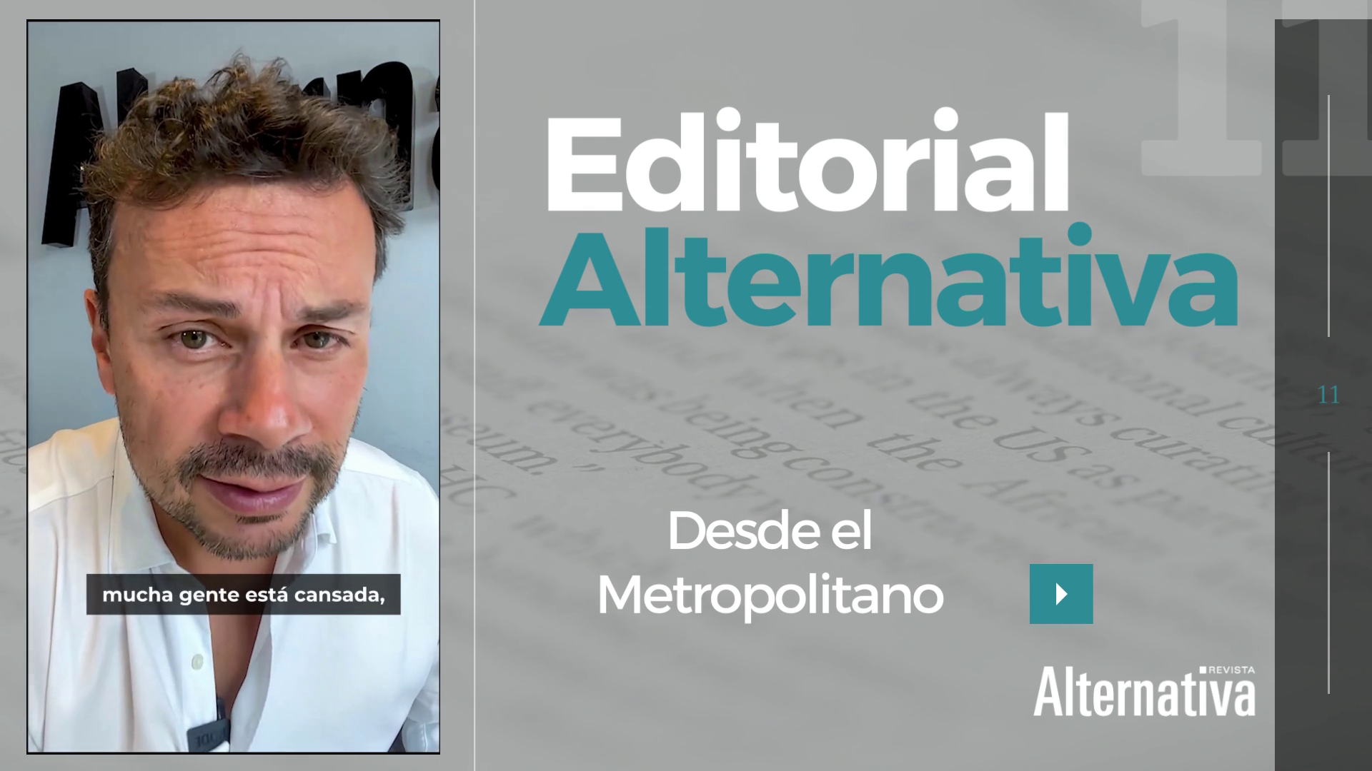Hassan Nassar, Revista Alternativa, Editorial