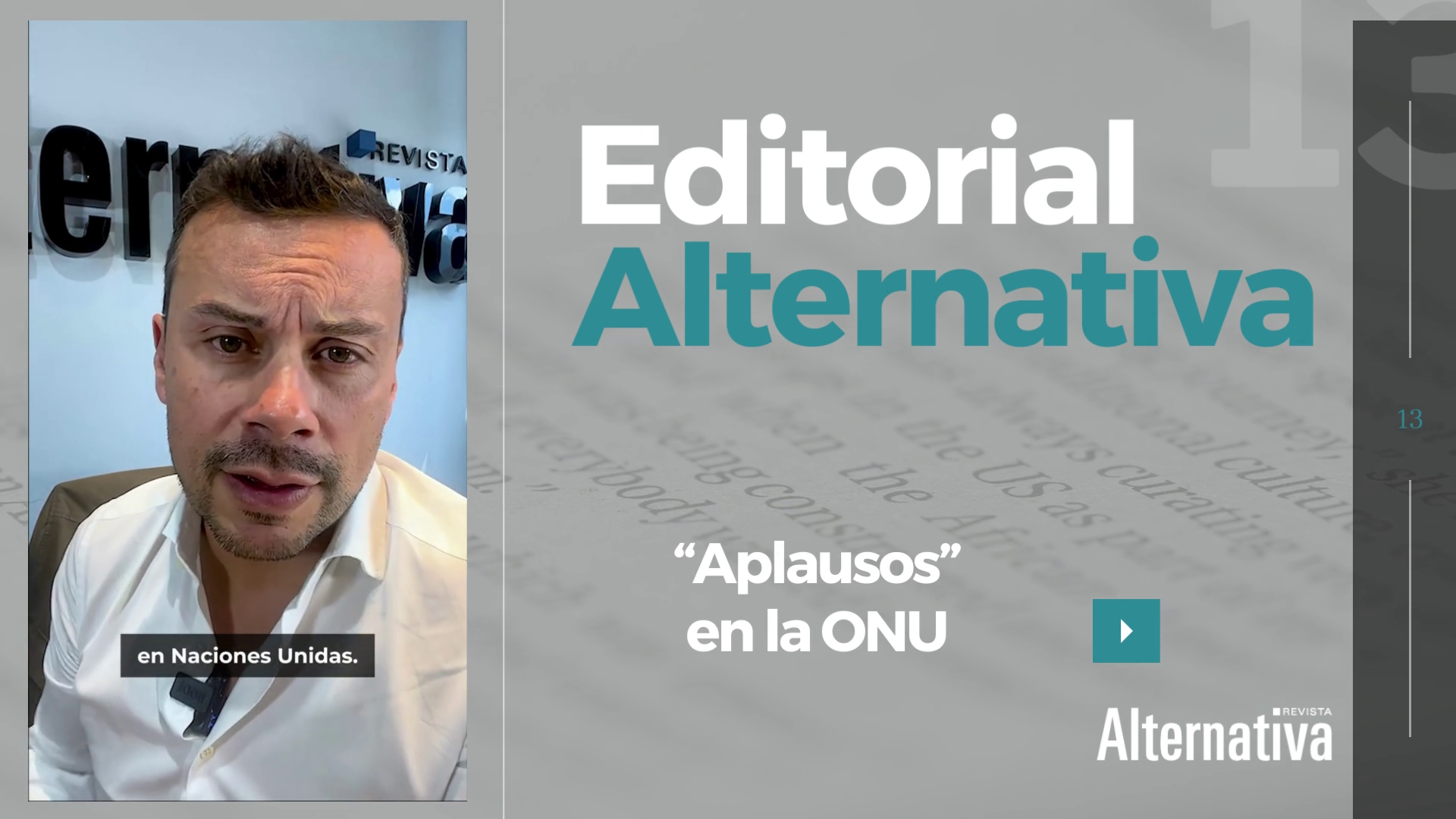 Hassan Nassar, Revista Alternativa, Editorial