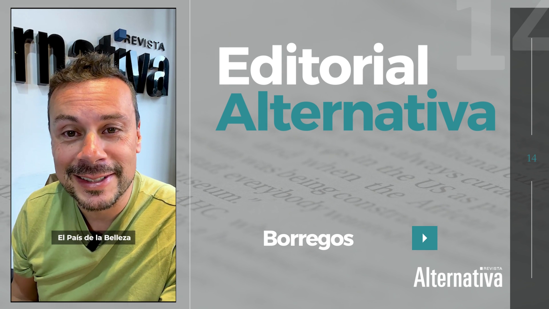 Hassan Nassar, Revista Alternativa, Editorial