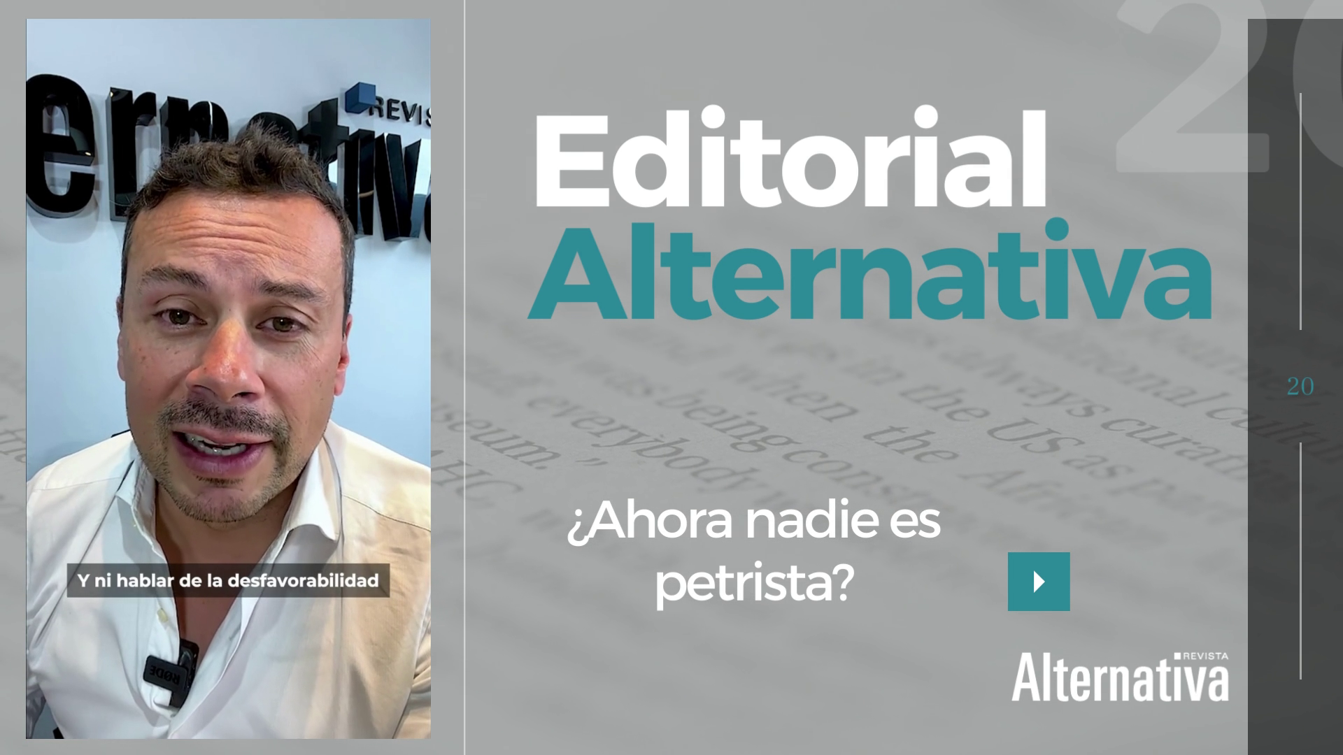 Hassan Nassar, Revista Alternativa, Editorial