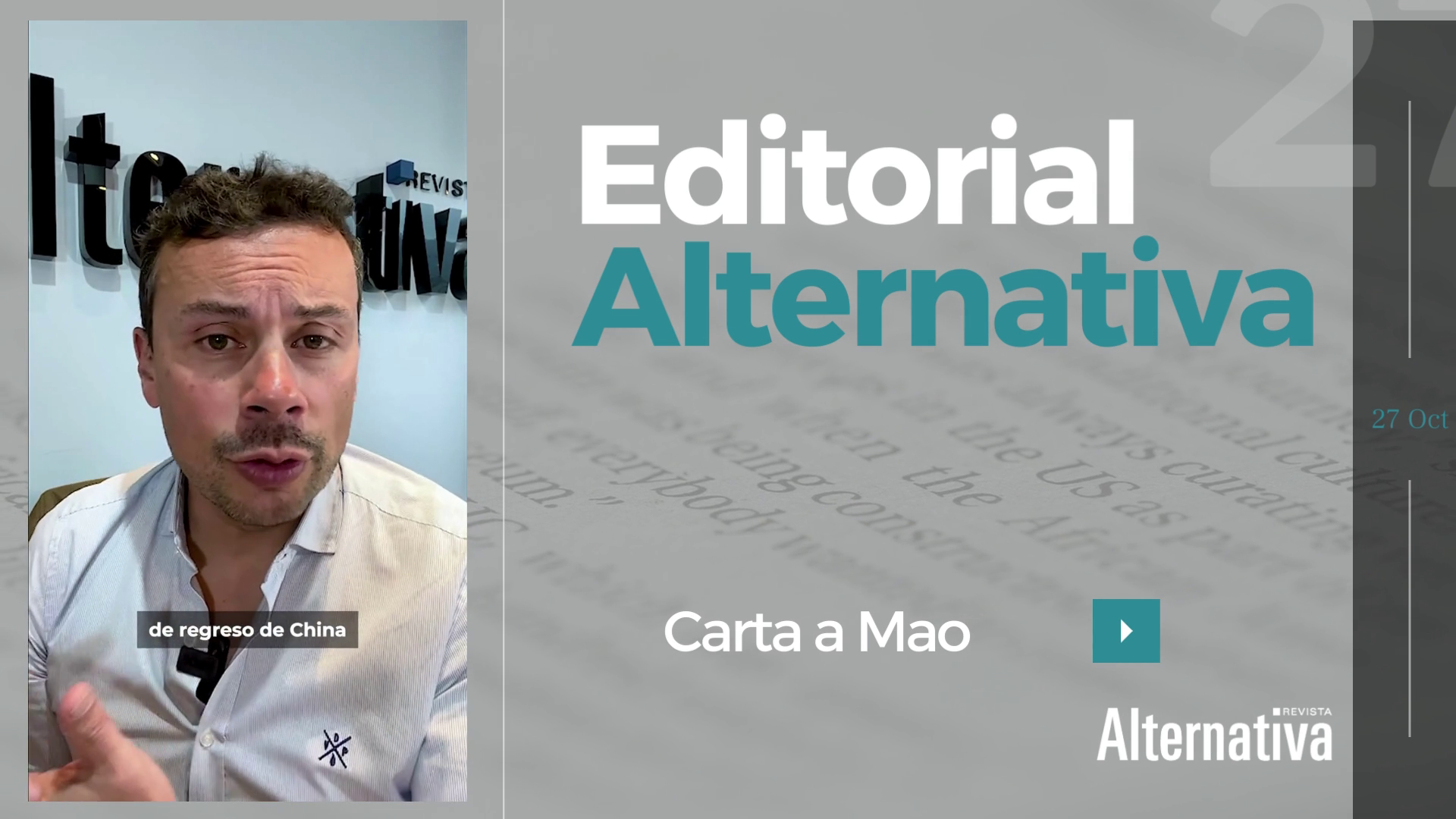 Hassan Nassar, Revista Alternativa, Editorial