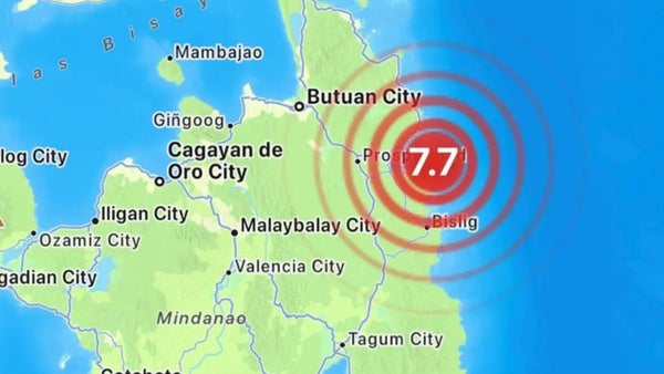 Urgente: Terremoto de 7,7 grados en Filipinas desencadena alerta de tsunami