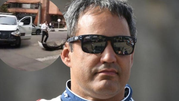 Juan Pablo Montoya víctima de accidente de tráfico en Bogotá Juan Pablo Montoya víctima de accidente de tráfico en Bogotá