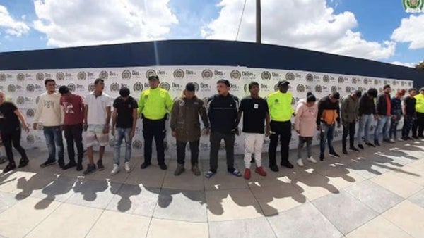 Fueron detenidos 17 hombres por extorsión y homicidio en Bogotá