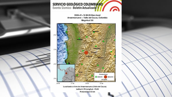 Los videos del fuerte temblor de 5.6 sacudió a Colombia