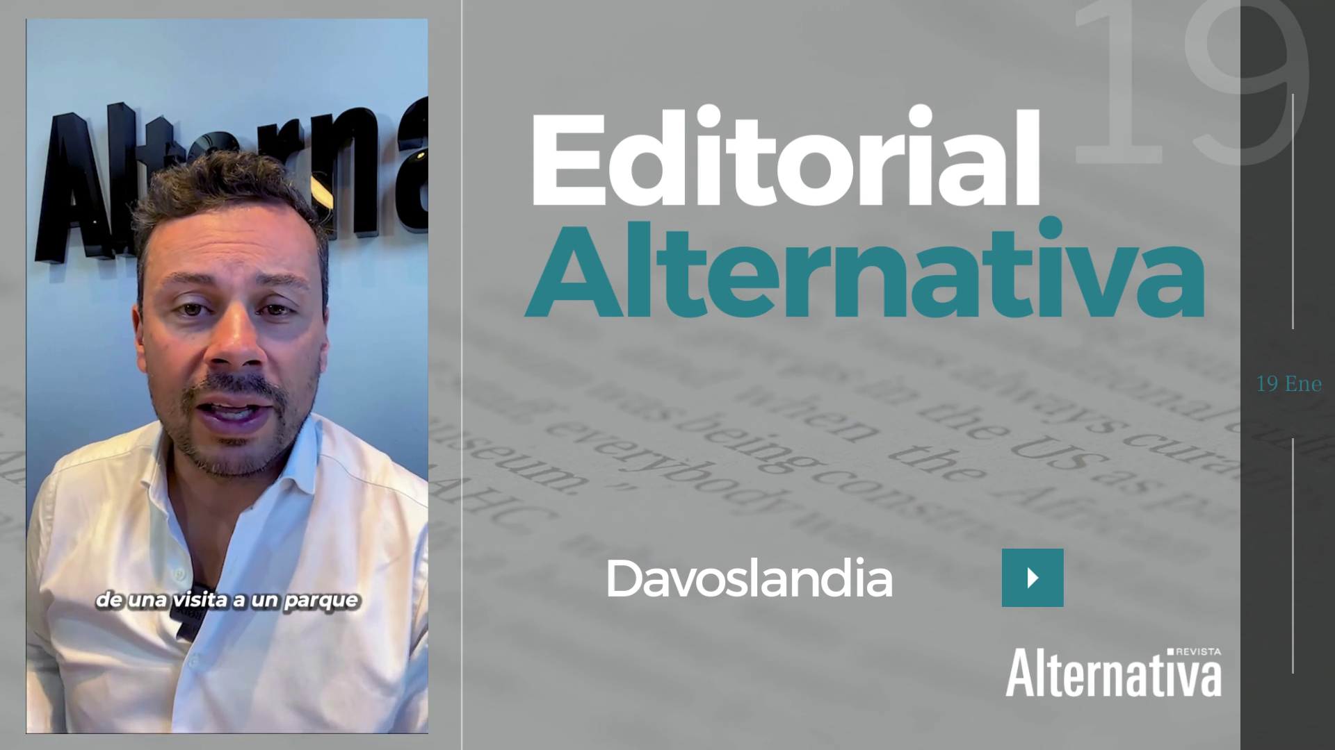 Davos, presidente Petro, Negación de Petro a su primo Noel, Burro Mocho, mal de Geraldine, Geraldine estudio Gibli, Studio Ghibli, Geraldine Fernandez, MinSalud, Tour canciller Leyva con ELN, Interrogantes, Hassan Nassar editorial, Actualidad político social Davos, Presidente Petro noticias recientes, Canciller Leyva ELN novedades, ELN, Editorial Hassan Nassar viernes, Hassan Nassar, Revista Alternativa