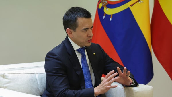 Presidente de Ecuador, envía a empresarios españoles un mensaje claro de su lucha por la seguridad