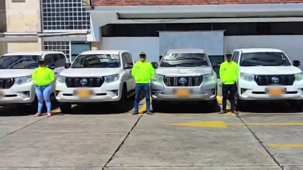 La Policía de Bogotá recupera 4 camionetas destinadas para la UNP que habían sido hurtadas