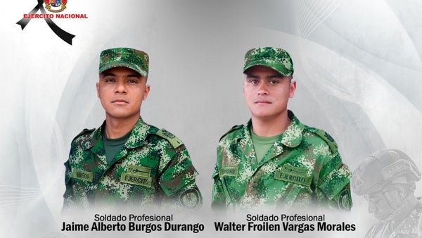 Dos soldados asesinados en una ofensiva contra disidencias de las Farc