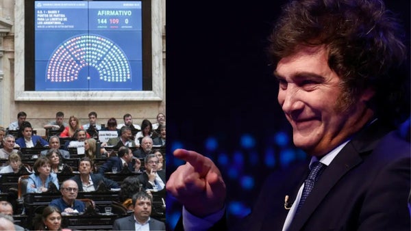 "Ley Ómnibus" de Milei aprobada en lo general "Ley Ómnibus" de Milei aprobada en lo general