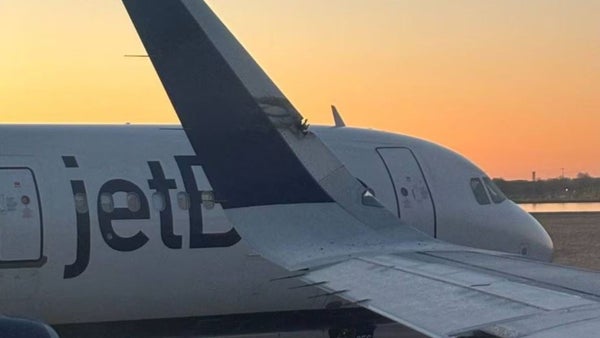 Dos aviones de JetBlue chocan en la pista del aeropuerto Logan en Boston