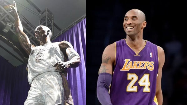 Los Lakers inauguran la estatua de Kobe Bryant