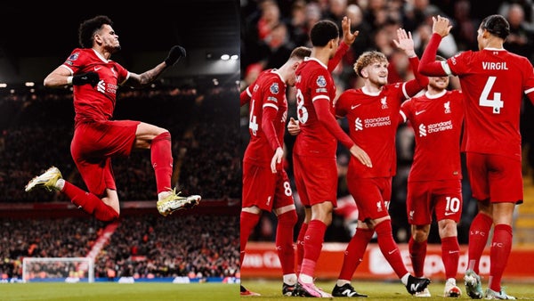 Liverpool vence al Luton Town con brillante actuación de Luis Díaz