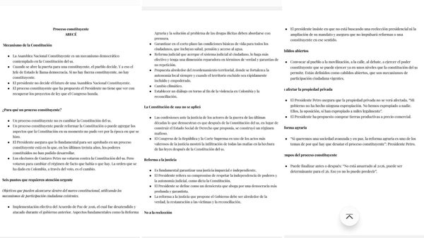 El ABECÉ para el proceso constituyente que quiere el gobierno Petro El ABECÉ para el proceso constituyente que quiere el gobierno Petro