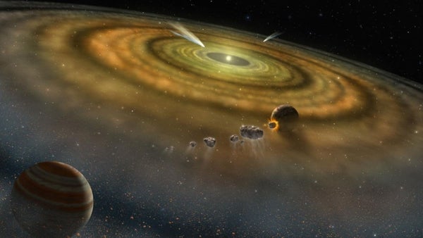 Colisión de asteroides a 63 años luz detectada por el telescopio Webb