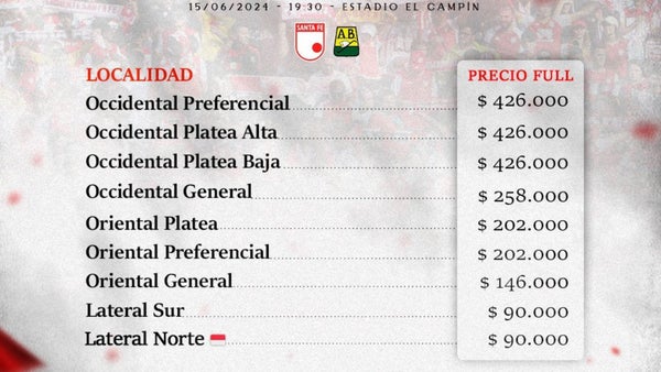 ¿DESCARO? Polémica por costo de las entradas para hinchas visitantes a la final de la Liga Betplay