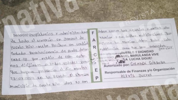 Las notas extorsivas a comerciantes en San José del Guaviare que terminaron en el secuestro de 66 soldados Las notas extorsivas a comerciantes en San José del Guaviare que terminaron en el secuestro de 66 soldados