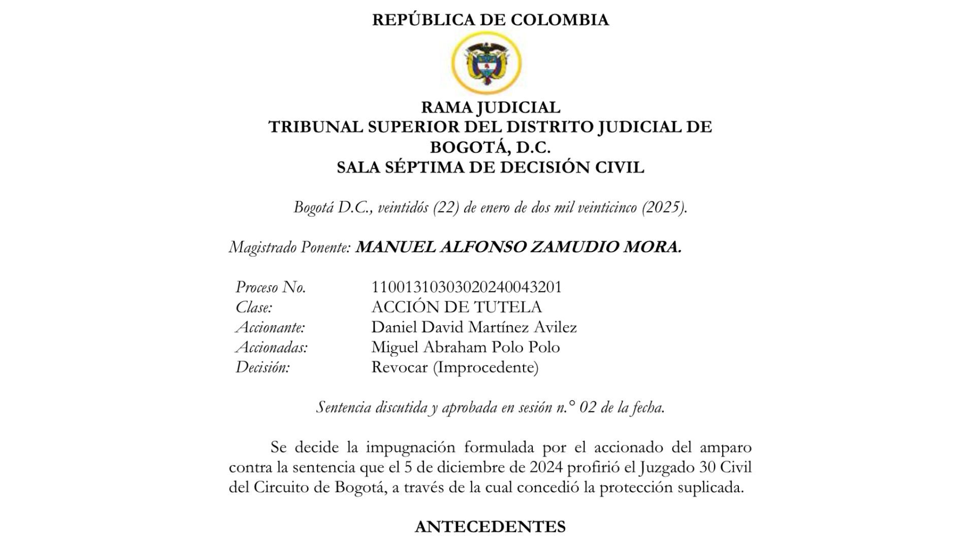 Congresista Miguel Polo Polo// abogado Jhonatan Peláez// Revista Alternativa// Noticias Caracol// Noticias RCN// RCN Radio// La FM// Blu Radio// W Radio// Caracol Radio// Red Más Noticias// Revista Semana// Infobae// La Silla Vacía// La República// La Razón// Las 2 Orillas// Valora Analitik//